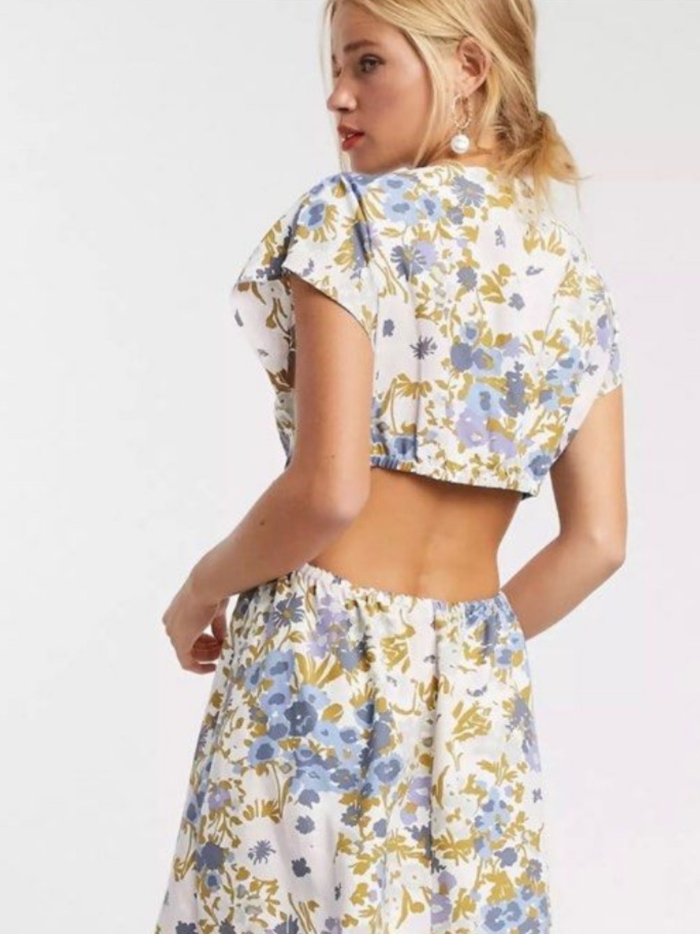 BOGO! & Other Stories Floral Print Midi Cut-Out Dress Size 2 / 36 - Picture 3 of 10